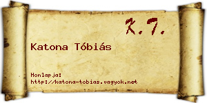 Katona Tóbiás névjegykártya